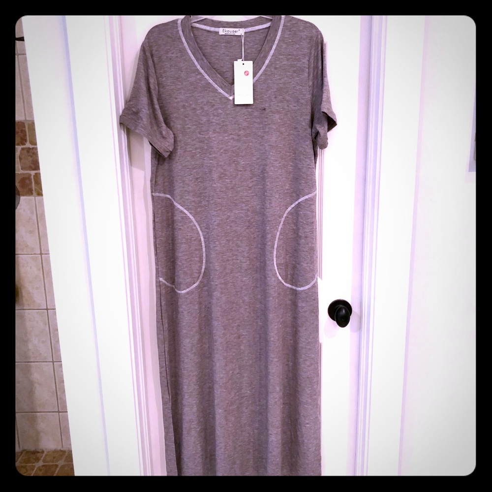 NWT Gray Knit Maxi Dress